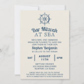 Bar Bat Mitzvah Yacht Party Ship's Wheel Nautical Kaart (Voorkant)