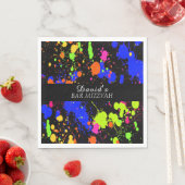 Bar / Bat Mitzwa's Neon verfspatten Servet (Insitu)