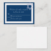 Bar/BBT Mitzvah Invitation Response Card Informatiekaartje (Voorkant / Achterkant)