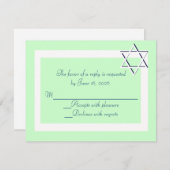 Bar/BBT Mitzvah Uitnodiging RSVP-kaarten (Voorkant / Achterkant)