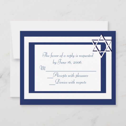 Bar/BBT Mitzvah Uitnodiging RSVP-kaarten (Voorkant)