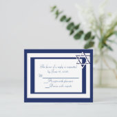 Bar/BBT Mitzvah Uitnodiging RSVP-kaarten (Staand voorkant)
