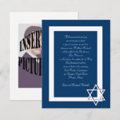 Bar/BBT Mitzvah-uitnodigingen Kaart (Voorkant / Achterkant)