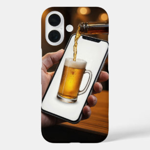 Bar Bierfles Bier inschenken iPhone 16 Hoesje