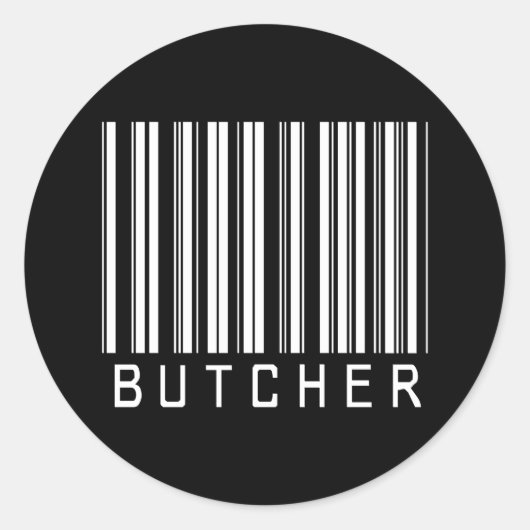 BAR BUTCHER DARK RONDE STICKER (Voorkant)