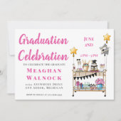 Bar Cart Afstudeerfeest Kaart (Voorkant)