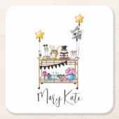 Bar Cart Afstuderen Kartonnen Onderzetters (Voorkant)