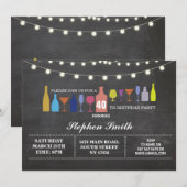 Bar Cheers Verjaardagsfeestje Cocktails Chalk Uitn Kaart (Voorkant / Achterkant)