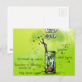 Bar Cocktail Recept Briefkaart (Voorkant / Achterkant)