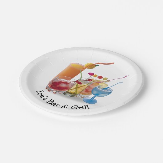 Bar Cocktails Collectie Papieren Bordje (Gekanteld)