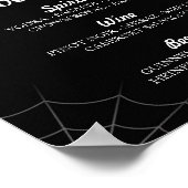 Bar Cocktails Gothic Halloween Sign Party Drinken Poster (Hoek)