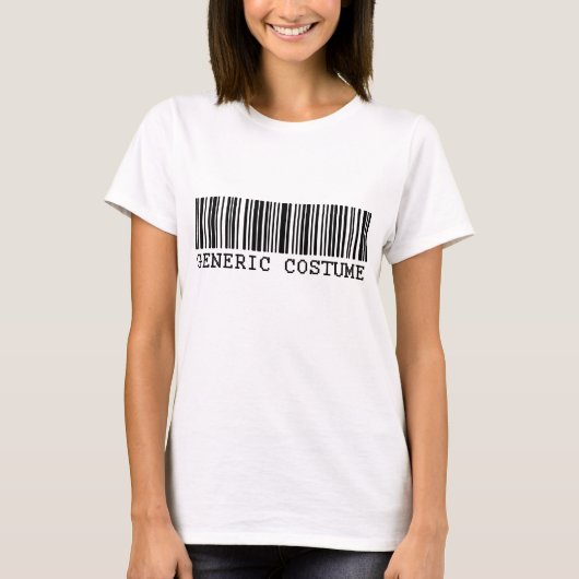 BAR CODE COSTUME Generic Halloween Costuum T-shirt (Voorkant)