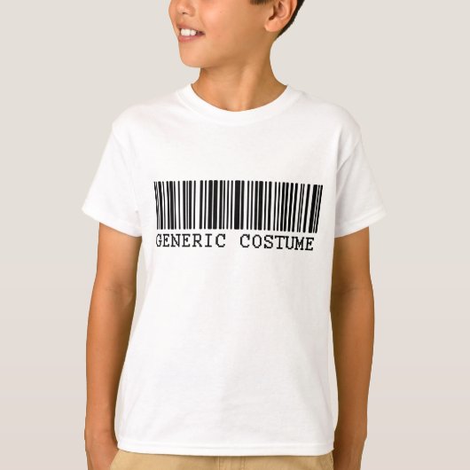 BAR CODE COSTUME Generic Halloween Costuum T-shirt (Voorkant)