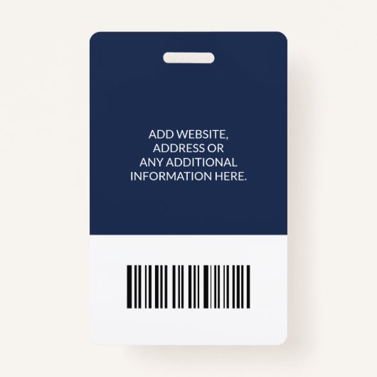 Bar Code ID Ziekenhuisarts Medewerker Badge (Achterkant)