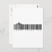 Bar Code Jesus houdt van je Briefkaart (Voorkant / Achterkant)