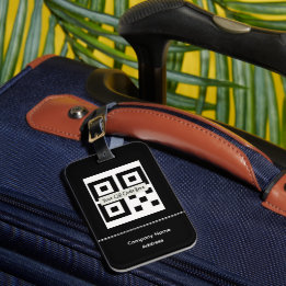 Bar Code, Logo, Name Luggage Tags Bagagelabel