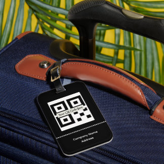 Bar Code, Logo, Name Luggage Tags Bagagelabel