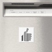 BAR-CODE THumb Gesture Pattern-ontwerp OPSCHUIMEN Magneet (Insitu (Vaatwasser))