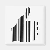 BAR-CODE THumb Gesture Pattern-ontwerp OPSCHUIMEN Magneet (Voorkant)