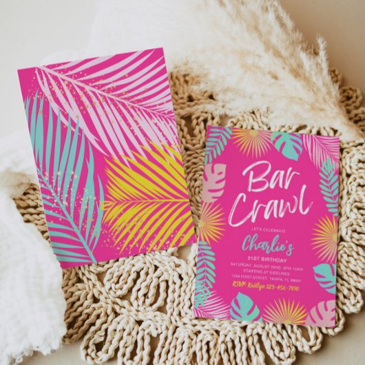Bar Crawl Verjaardag uitnodiging