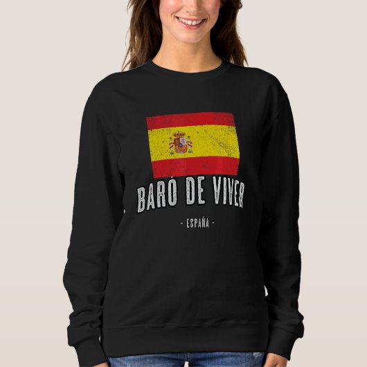 Bar de Viver Spain Es Flag City Bandera Ropa Trui (Voorkant)