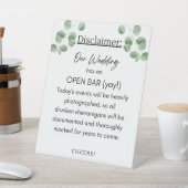 Bar Disclaimer Reclamebord Met Voetstuk (Insitu)