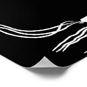 Bar een Bat Mitzvah Gold Black Tallit Seating Char Poster (Hoek)