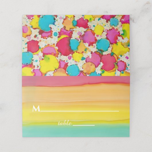 Bar een BBT Mitzvah A Splash van de Kaarten van de Plaatskaartje (Buitenkant ongevouwen)