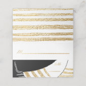 Bar en Bat Mitzvah Elegant Goud Tallit Place Cards Plaatskaartje (Buitenkant ongevouwen)
