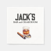 Bar en Sigarenkamerpapier Servet (Voorkant)