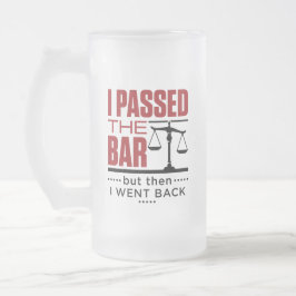 Bar Exam Funny Joke I ging de bar over Matglas Bierpul