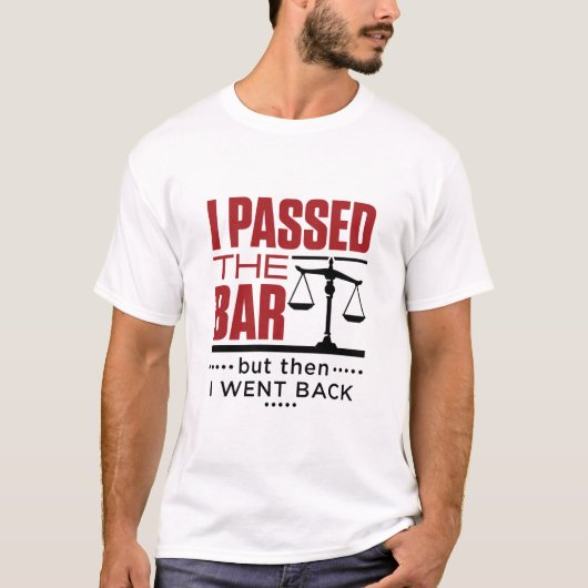 Bar Exam Funny Joke I ging de bar over T-shirt (Voorkant)