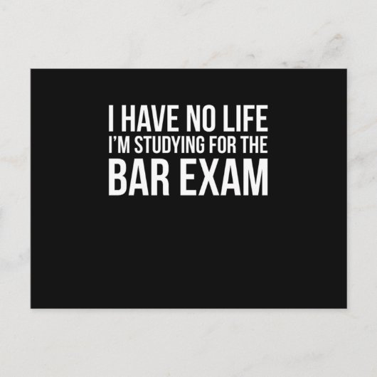 Bar Exam Funny Law School Afstuderen Gifts Design Briefkaart (Voorkant)