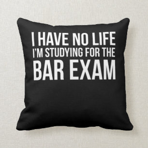 Bar Exam Funny Law School Afstuderen Gifts Design Kussen