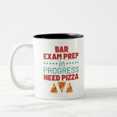 Bar Examen Prep in uitvoering vereist Pizza Tweekleurige Koffiemok (Links)
