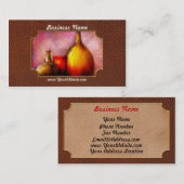 Bar - Flessen - Een stilleven van flessen Visitekaartje (Voorkant / Achterkant)