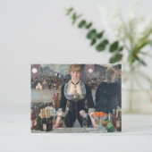 Bar Folies-Bergere Manet Impressionist Painting Briefkaart (Staand voorkant)