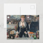 Bar Folies-Bergere Manet Impressionist Painting Briefkaart (Voorkant / Achterkant)