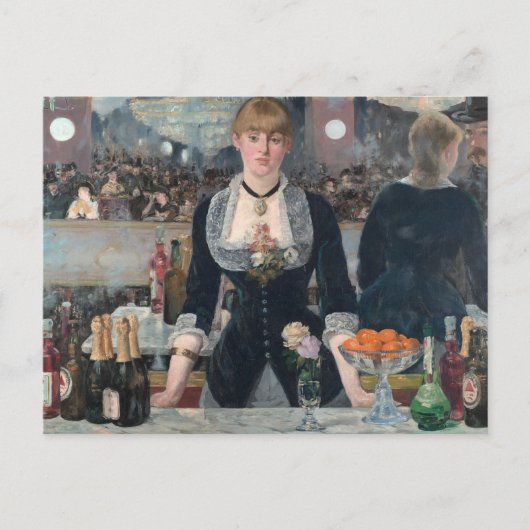 Bar Folies-Bergere Manet Impressionist Painting Briefkaart (Voorkant)