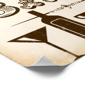  BAR-gebarentafdruk Poster (Hoek)