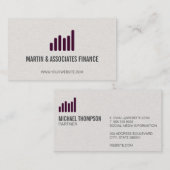 Bar Graph | Deep Red Visitekaartje (Voorkant / Achterkant)