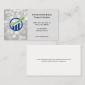 Bar Graph Financial | Munten Visitekaartje (Voorkant / Achterkant)