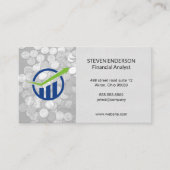 Bar Graph Financial | Munten Visitekaartje (Voorkant)