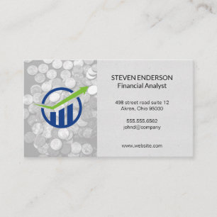 Bar Graph Financial   Munten Visitekaartje