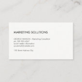 Bar Graph/Marketing Visitekaartje (Achterkant)