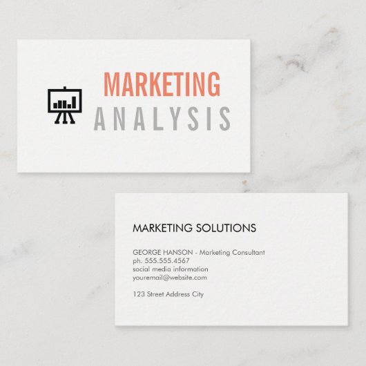 Bar Graph/Marketing Visitekaartje (Voorkant / Achterkant)