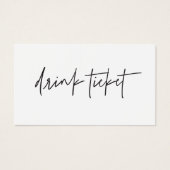 Bar Gratis Drink Ticket Wedding Kaart Receptie (Voorkant)