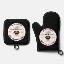 Bar & Grill BBQ Grill Master Ovenwant & Pannenlap Set