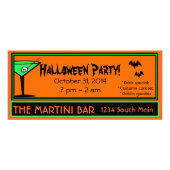 Bar Halloween-partij Reclamekaart (Voorkant)