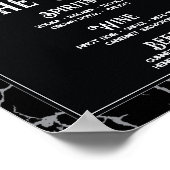 Bar Halloween Teken Trouwreceptie Skeleton Hand Poster (Hoek)